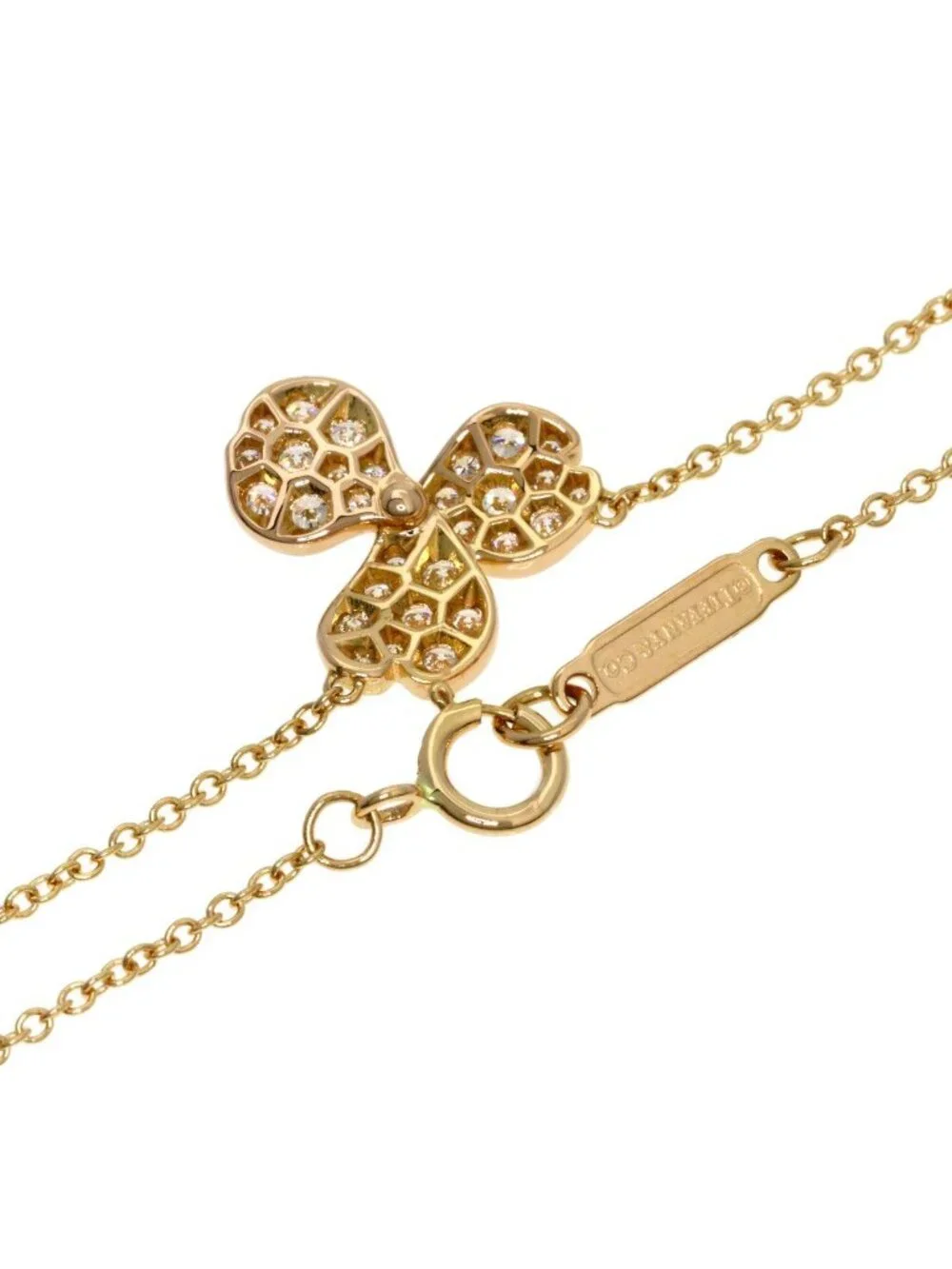 Tiffany & Co Paper Flower Diamond Necklace 18k PG